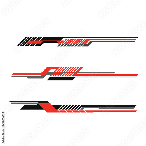 Simple livery sticker design for car body wrapping