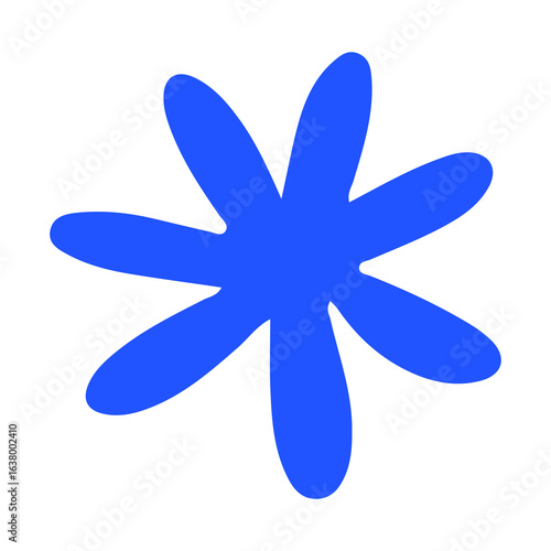 abstract blue flower doodle 