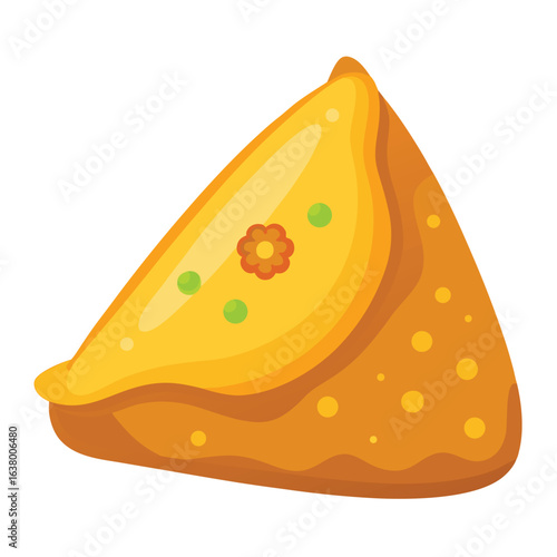 Vegetable samosa with golden crust and spiced potato filling