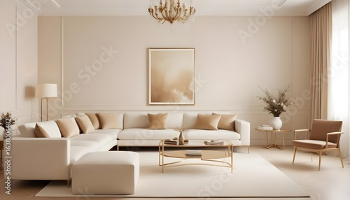 Photo interior modern design room 3d illustration