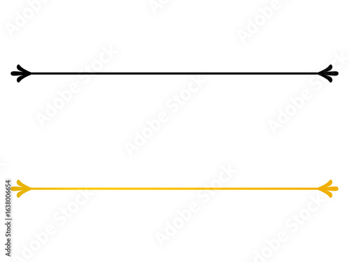 Minimalist divider lines in black and gold