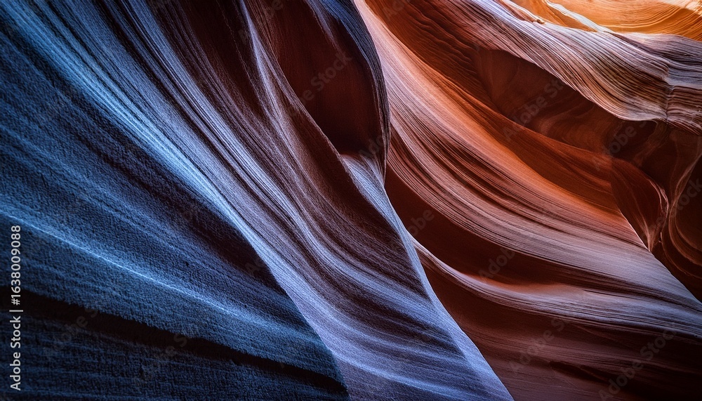 Obraz premium sandstone texture resembling a desert canyon wall the deep shadowy crevices and sunlit ridges create a dramatic interplay of light and texture