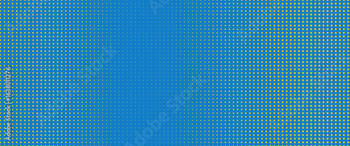 Modern yellow and blue pop art background with halftone dots desing in comic style, vector illustration eps10