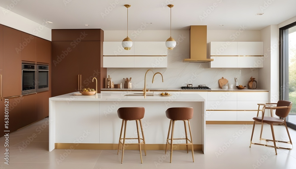 Fototapeta premium Photo interior modern design room 3d illustration