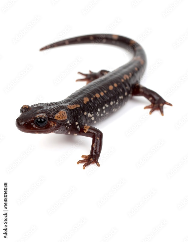 Obraz premium Small dark lizard with spots
