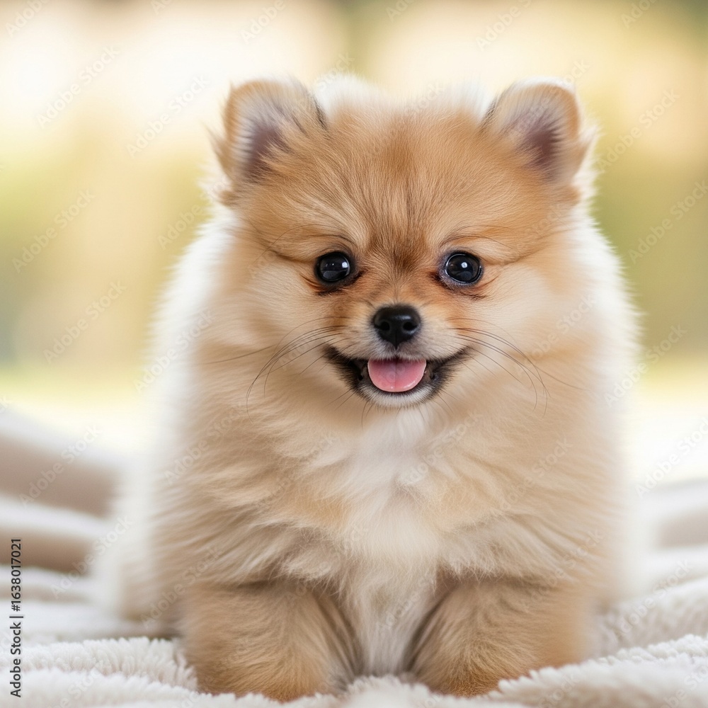 pomeranian puppy on the floor pomeranian puppy on the floor
