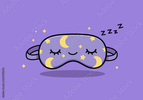 Sleep mask, inviting serene slumber & deep relaxation for a peaceful night's rest.