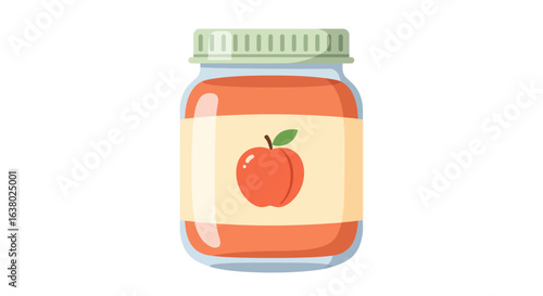 Wholesome Fruit Jar with Puree Illustration