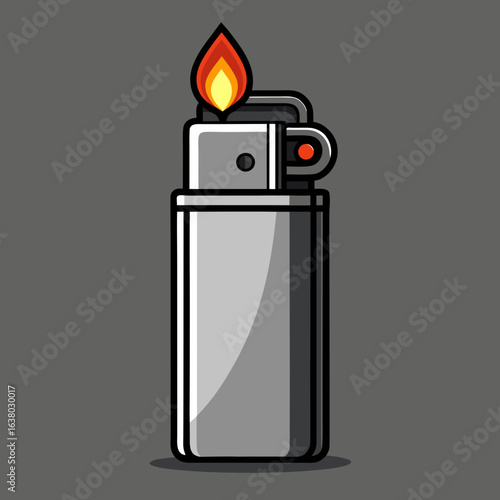 vector illustration of a lighter