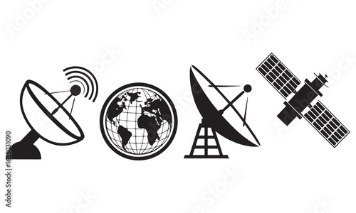 Satellite and Antenna Icons