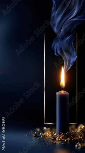 Elegant all saints day typography with golden flame design