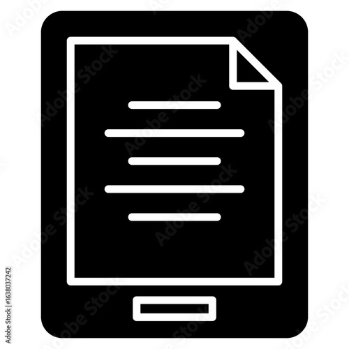 Ebook Reader glyph icon