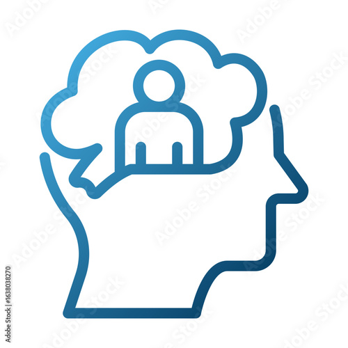 Schizophrenia Outline Illustration