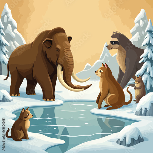 Climates slowly began warming