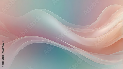 Elegant Flowing Abstract: A mesmerizing dance of fluid forms and soft, ethereal colors creates a sense of calm and harmony.