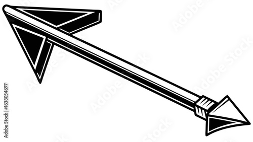 Stylized Black and White Arrowhead Design.