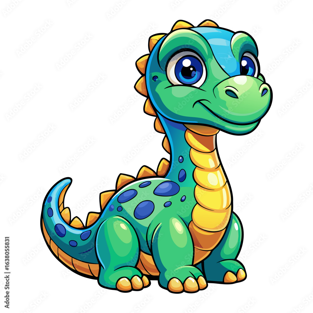 Fototapeta premium Cute Brontosaurus