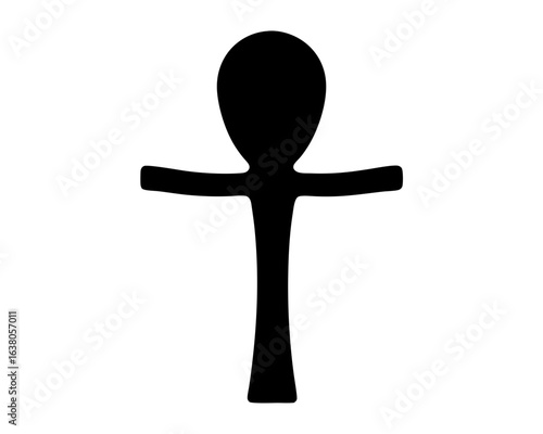Silhouette depiction of an Ankh, the Egyptian symbol for life and immortality