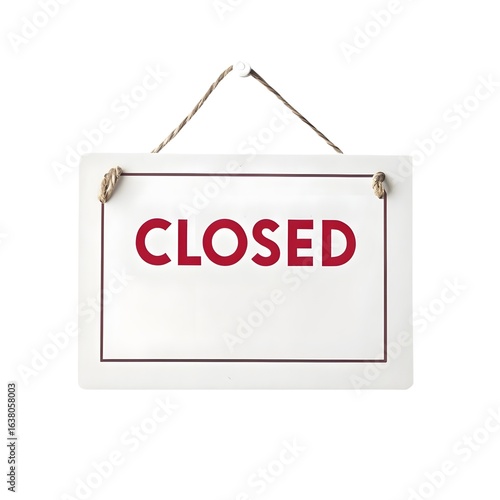 White Closed Hanging on Rope Isolated on Background