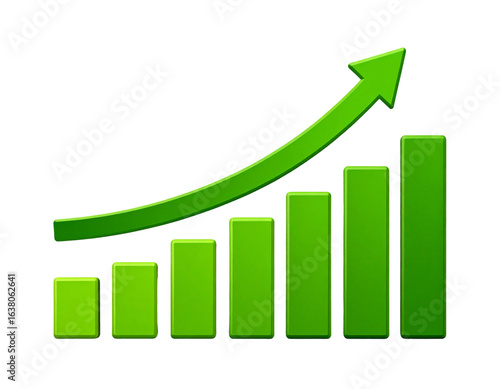 business graph with arrow