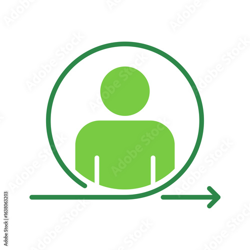 Continuity Icon Vector Illustration Green Version
