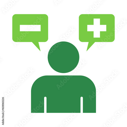 Attitude Icon Vector Illustration Green Version