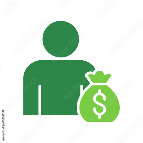 Businessman Icon Vector Illustration Green Version