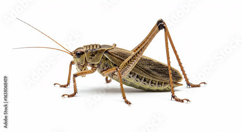 A katydid caught mid-step, demonstrating movement and grace in its natural gait.