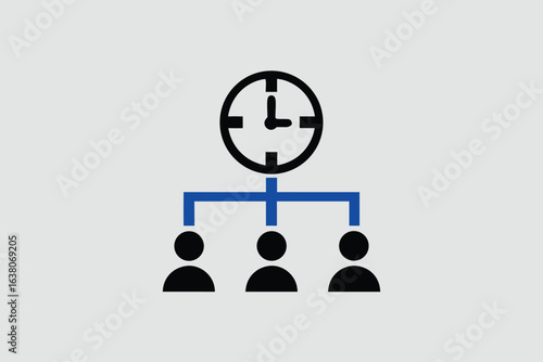 Manager icon set. Containing leadership, supervision, hiring, coaching, management, development, organization, teamwork and delegation icons. Solid icons collection. Vector illustration.