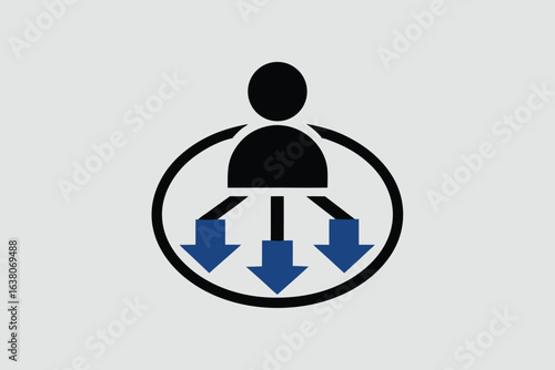 Manager icon set. Containing leadership, supervision, hiring, coaching, management, development, organization, teamwork and delegation icons. Solid icons collection. Vector illustration.