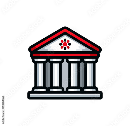 Ornate building illustration classic structure