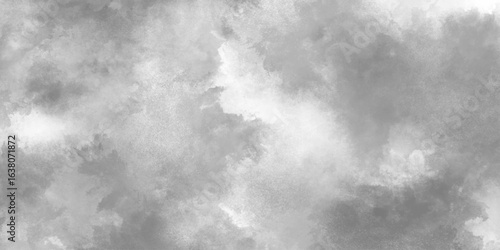 Abstract light grey and white background. Old paper texture. Monochrome texture painted on canvas. Smoke watercolor vintage background.	