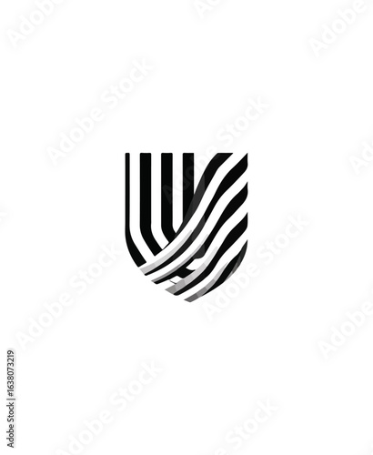 Abstract black and white graphic design