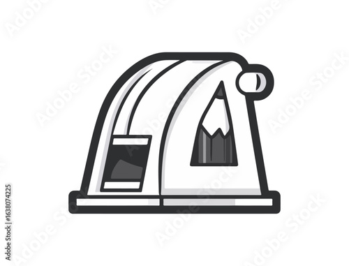 Simple camping tent illustration