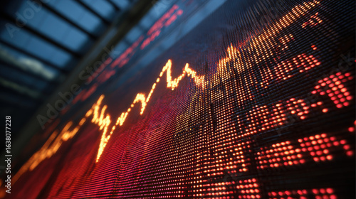 Stock market trading graph financial investment economy data chart analysis business profit loss finance photography background