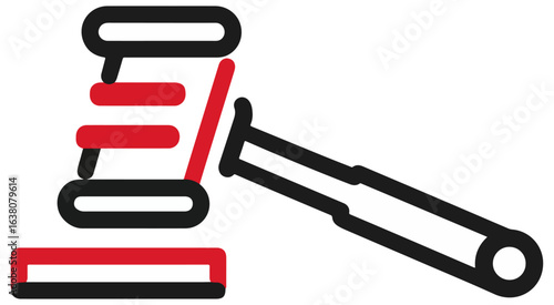 Gavel symbol graphic design