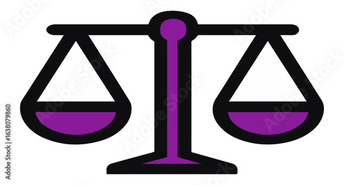 Balance scale icon graphic design