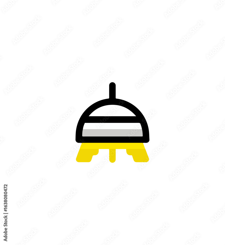 Obraz premium Abstract yellow icon with stripes