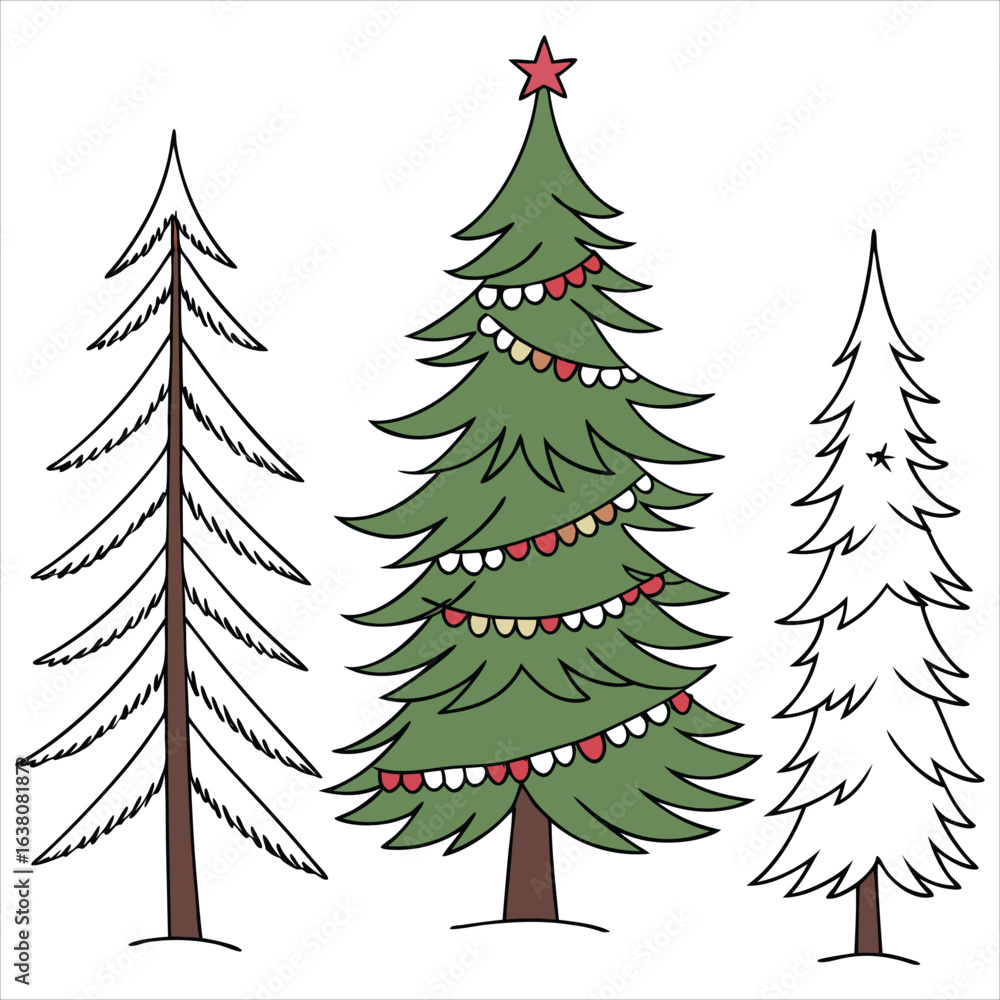 Obraz premium christmas tree vector
