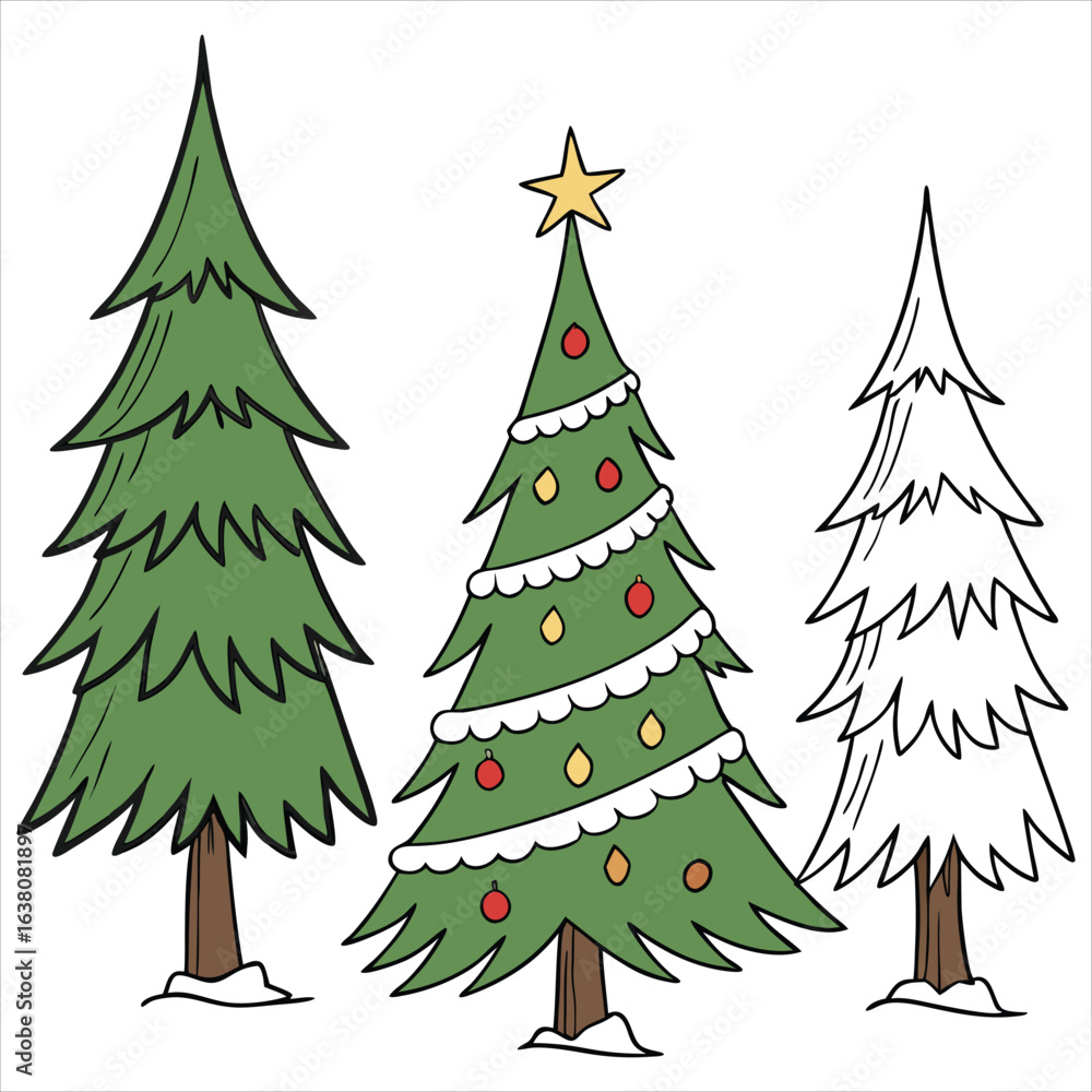 Obraz premium christmas tree vector