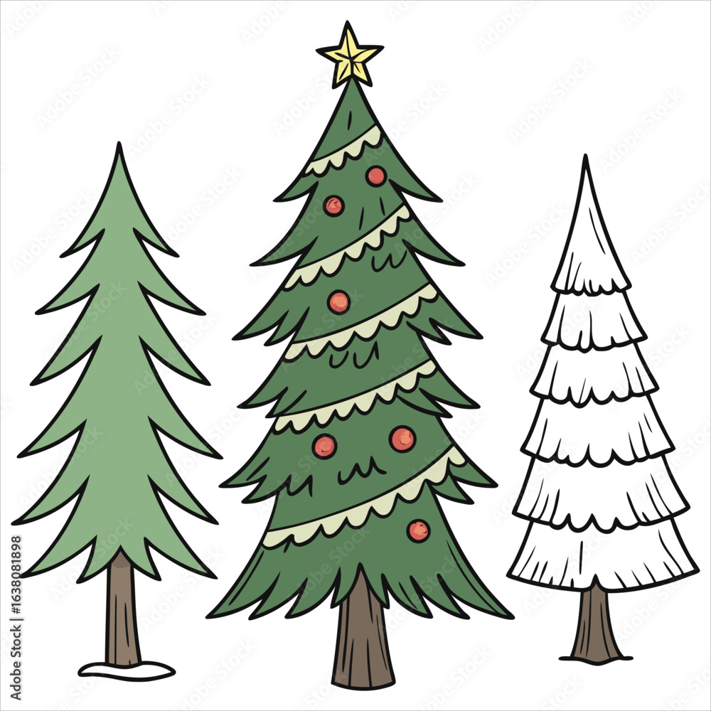 Obraz premium christmas tree vector