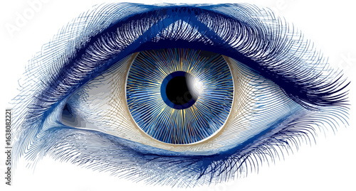 Detailed illustration of an eye