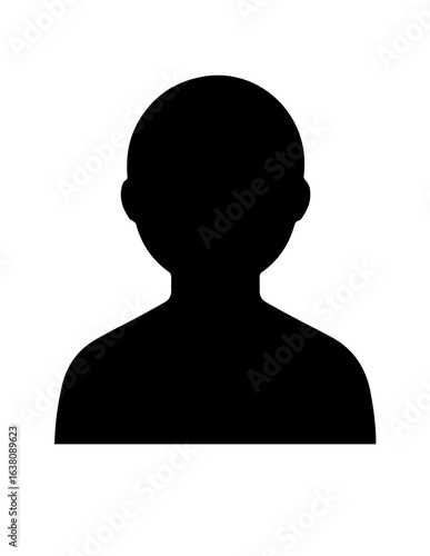 Simple black user silhouette icon for lucid origin