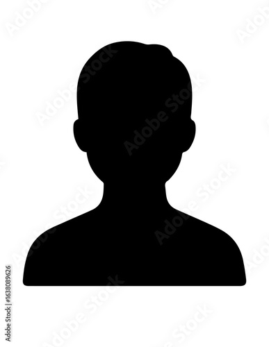 Simple black user silhouette icon for lucid origin