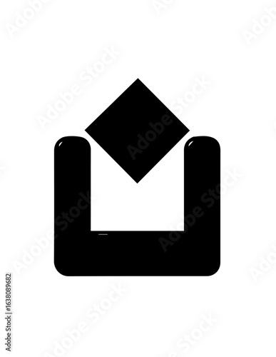 Simple black silhouette icon set for lucid origin upload