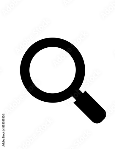 Simple black search silhouette icon for lucid origin