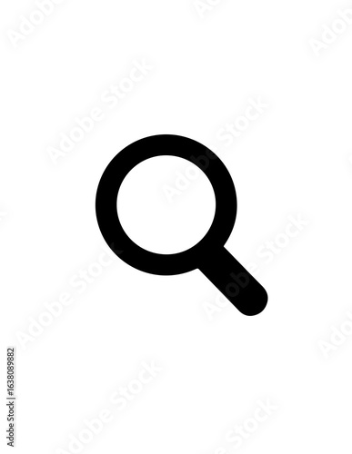 Simple black search silhouette icon for lucid origin