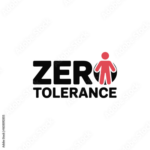 Zero tolerance logo with human figure