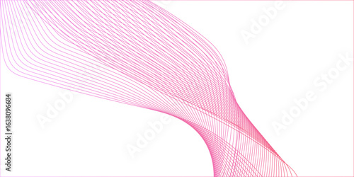 Multicolor gradient wave lines vector background, twisted curve lines and blend effect, frequency sound wave lines, 3d contour line patterned background illustration.