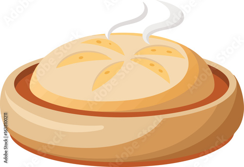 Indulge in steamed dumpling bliss served in bamboo baskets with chopsticks and a savory dipping sauce.